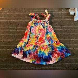 Colorful Tie-Dye Kids Dress
